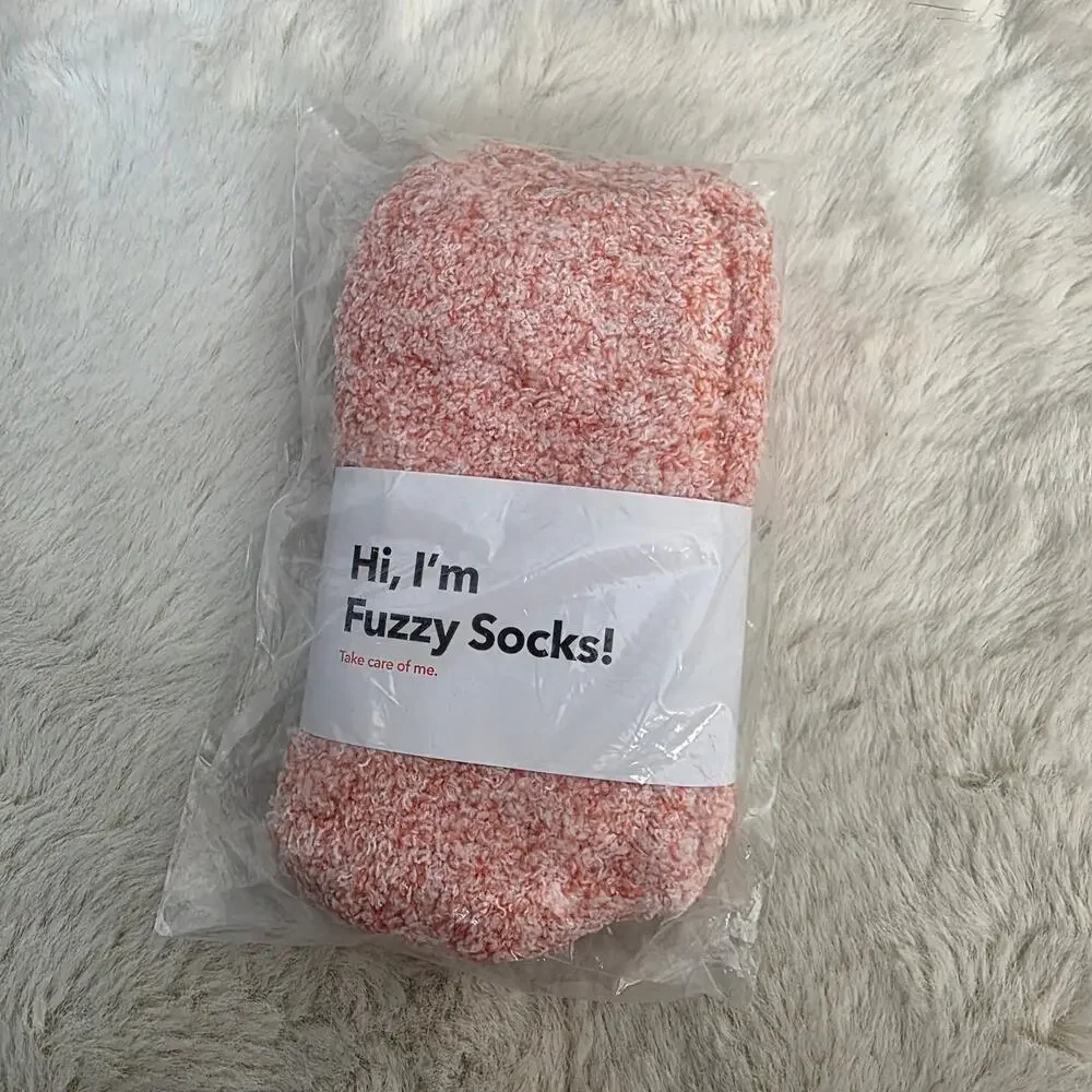 NWT Shapermint Pink Fuzzy Slipper Sock Small